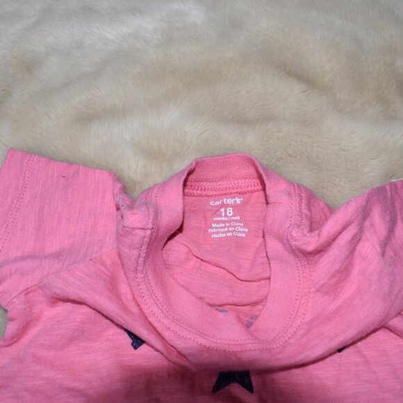 Carter's T-Shirt Girls Pink Tee Size 18 Months - Picture 4 of 9